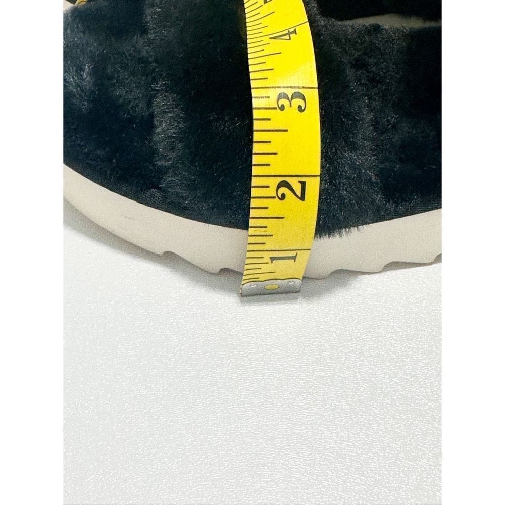 Koolaburra Fuzz-On Faux Fur Sandal Slippers Slide On Black White Women’s Size 12 - Picture 5 of 13
